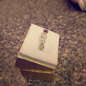 Garnet and white topaz